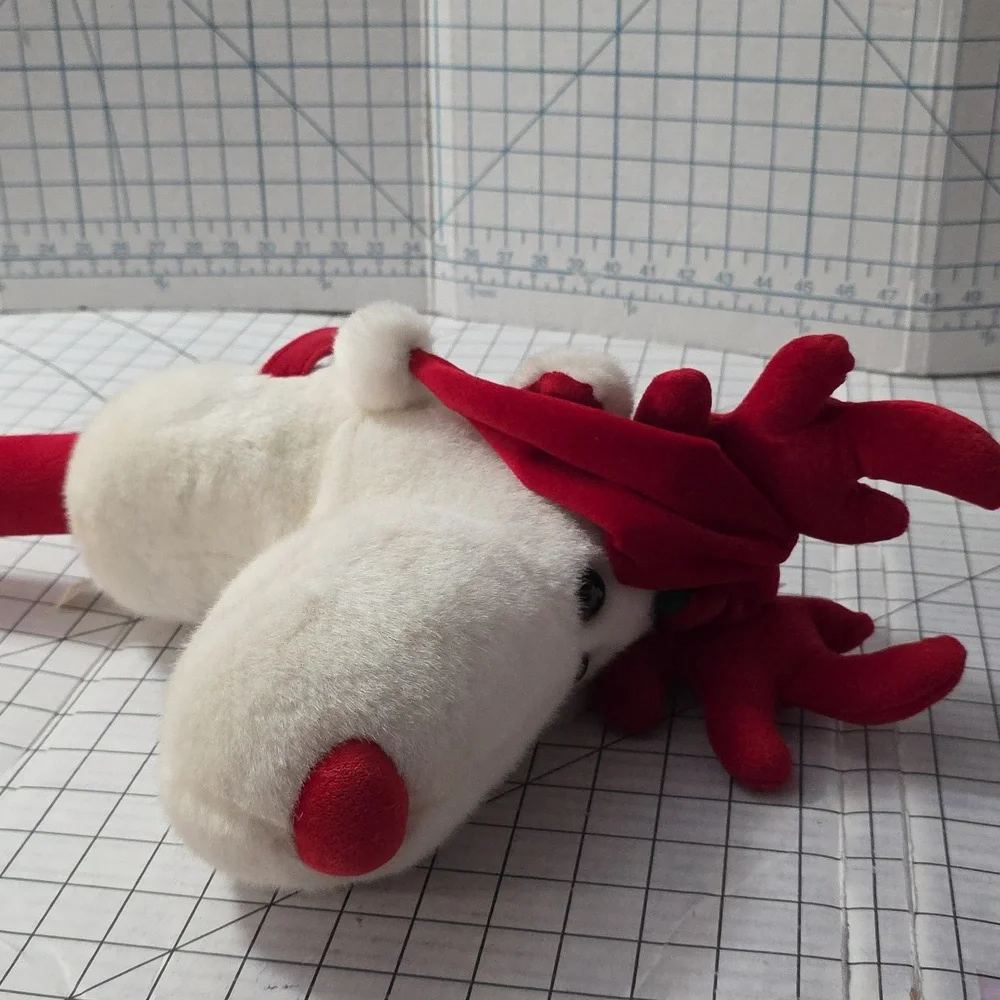 Dan Dee Collector's Choice Musical Plush‎ Reindeer/Moose Hobby Horse, White/Red